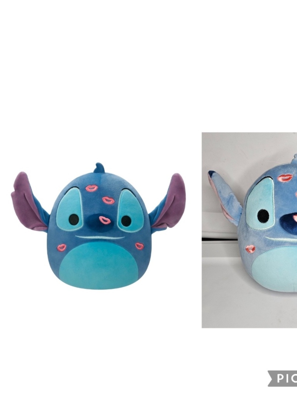 New Squishmallows Disney Stitch Kisses Lips Valentines Day Stuffed Plush 8"